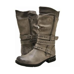 Pierre Dumas Perham-6 Women's Block Heel Mid-Calf Moto Boots